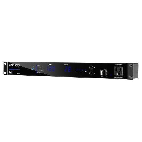 WattBox WB-800-FP 800 Series Faceplate for Rack Mount Power Monitoring
Black electronic device with digital display on a white background
