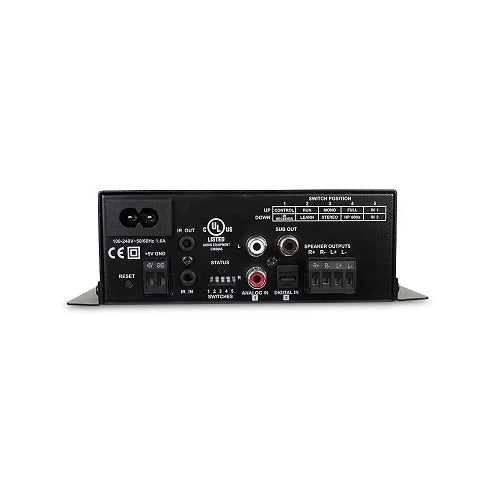Episode EA-MINI-2D-35 Mini 2-Channel 35W Digital Compact Amp Back Connections View