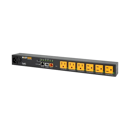 WattBox WB-800-IPVM-6 IP Surge Protector 6-Outlet Safe Voltage side angle Front