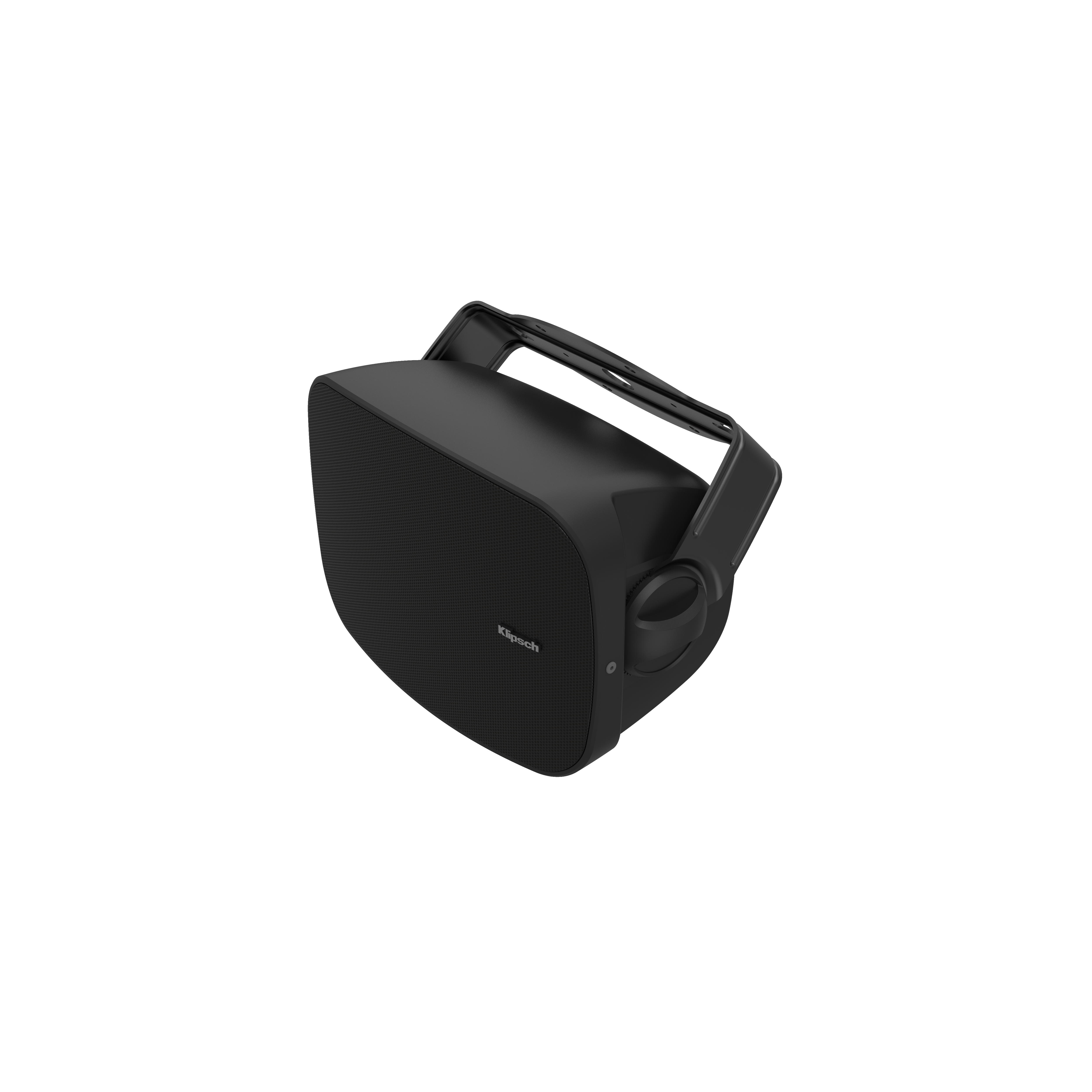 Klipsch RSM-400 4 Inch Indoor Outdoor Titanium Speaker Pair
Black outdoor speaker on a white background