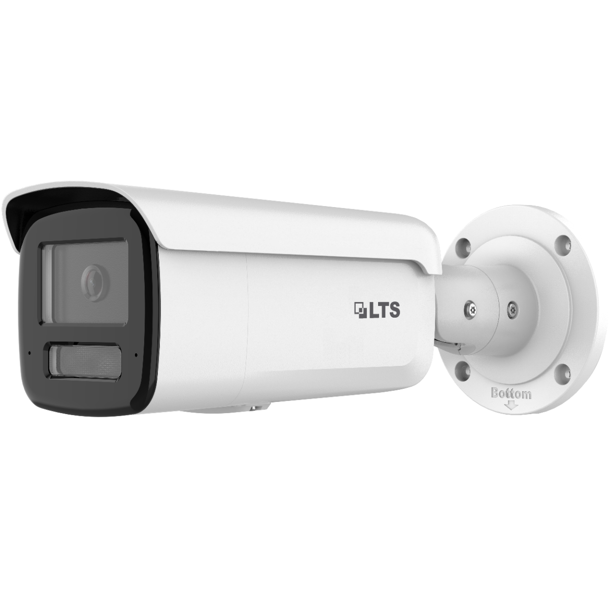 LTS LTCMIP9342WI-28SDL 4MP AI Active Deterrence Bullet Camera
White LTS security camera on a white background