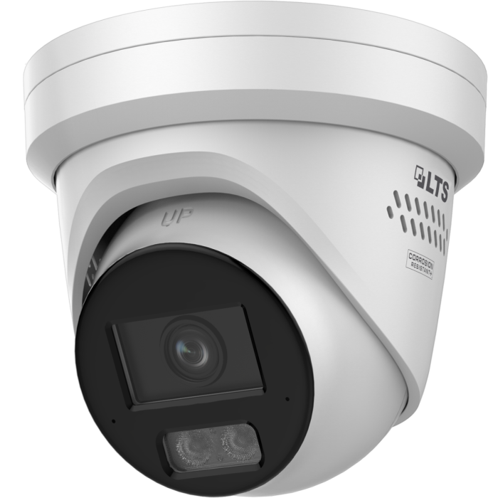 LTS LTCMIP3CD42WI-28LAISP 4MP AI Turret Camera Active Deterrent Right Side View