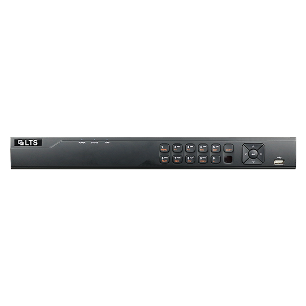 LTS LTN8708K P8 8 channel 4K NVR with 8 PoE ports network video recorder front view
